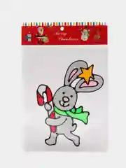 Индиго наклейка на окно новогодняя: "Кролик", "Снежинка"