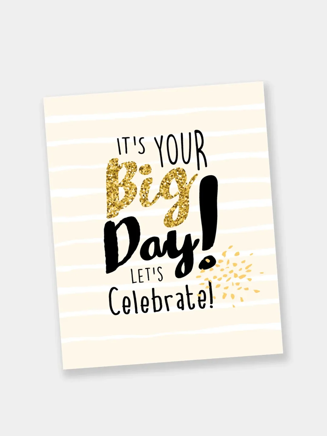 Золотой открытки "Happy Birthday" в мини-формате