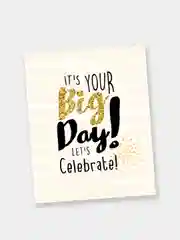 Золотой открытки "Happy Birthday" в мини-формате