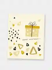 Желтый открытки "Happy Birthday" в мини-формате