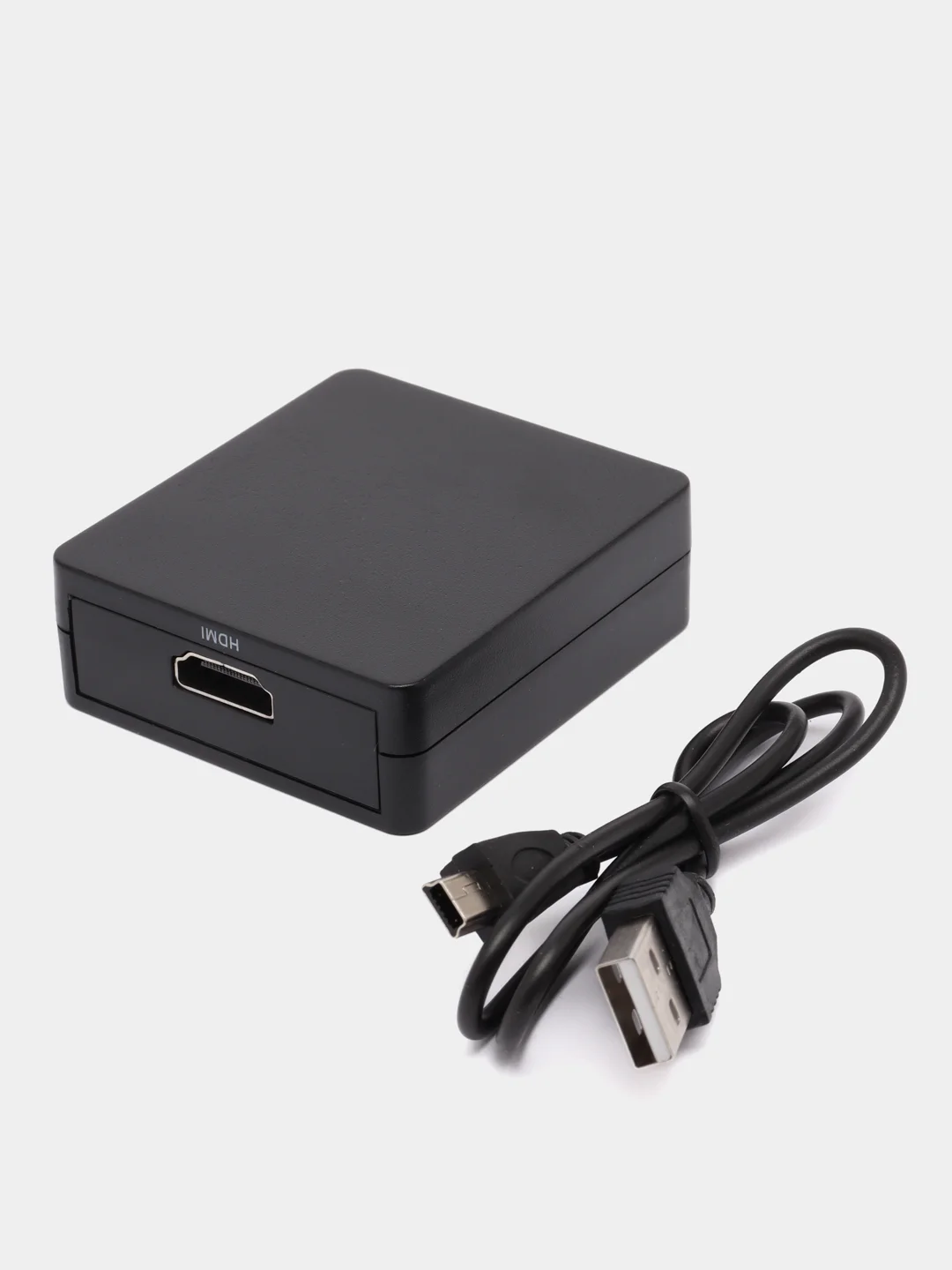 Черный переходник-конвертер с AV в HDMI