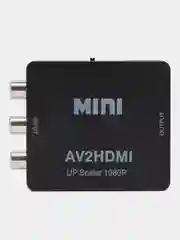 Черный переходник-конвертер с AV в HDMI