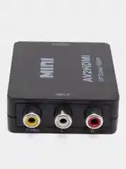 Черный переходник-конвертер с AV в HDMI