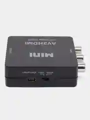 Черный переходник-конвертер с AV в HDMI
