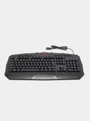 Клавиатура проводная игровая SONNEN, USB, 104 клавиши+10 мультимедийных черная, 513511