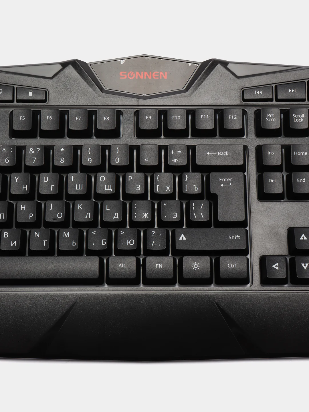 Клавиатура проводная игровая SONNEN, USB, 104 клавиши+10 мультимедийных черная, 513511