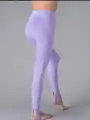 Фиолетовый лосины женские, со штрипками, в рубчик
