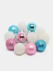 Белый елочные игрушки, новогодние, d - 3 см, 12 штук