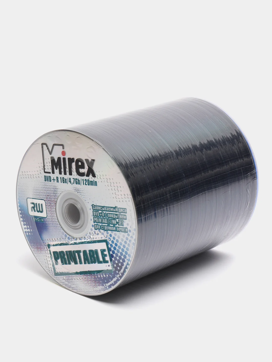 Диск DVD+R Mirex 4,7 Gb 16x Full Ink Printable, полная заливка, UL130089A1T