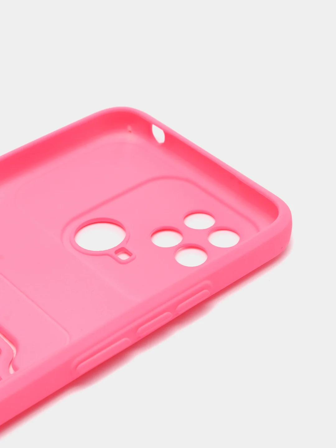 Розовый чехол для Xiaomi Redmi 10C / Poco C40, Сяоми Редми 10С силиконовый, с карманом для карты