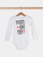 Боди Крошка Я "Mom+Dad", белый