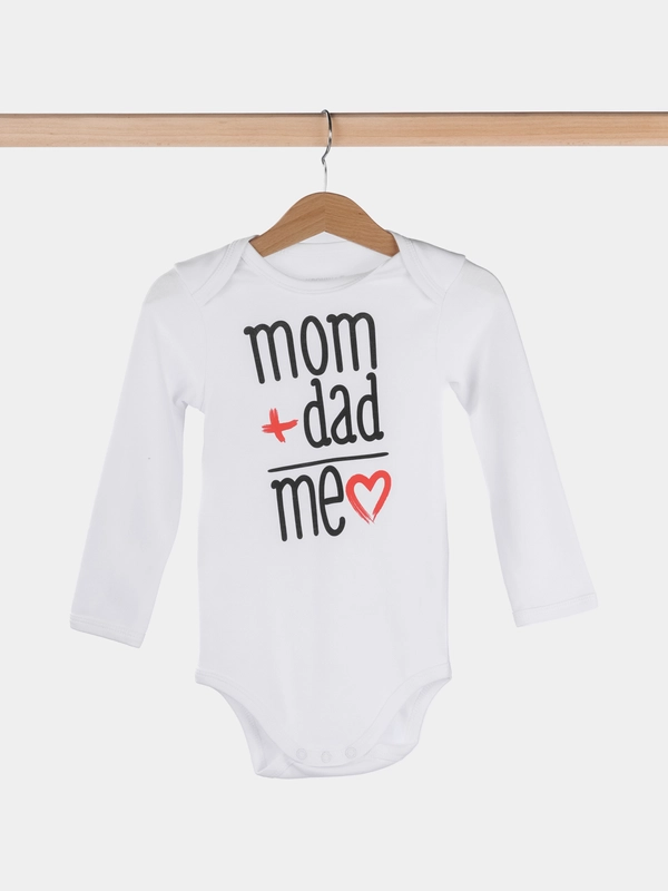 Боди Крошка Я "Mom+Dad", белый
