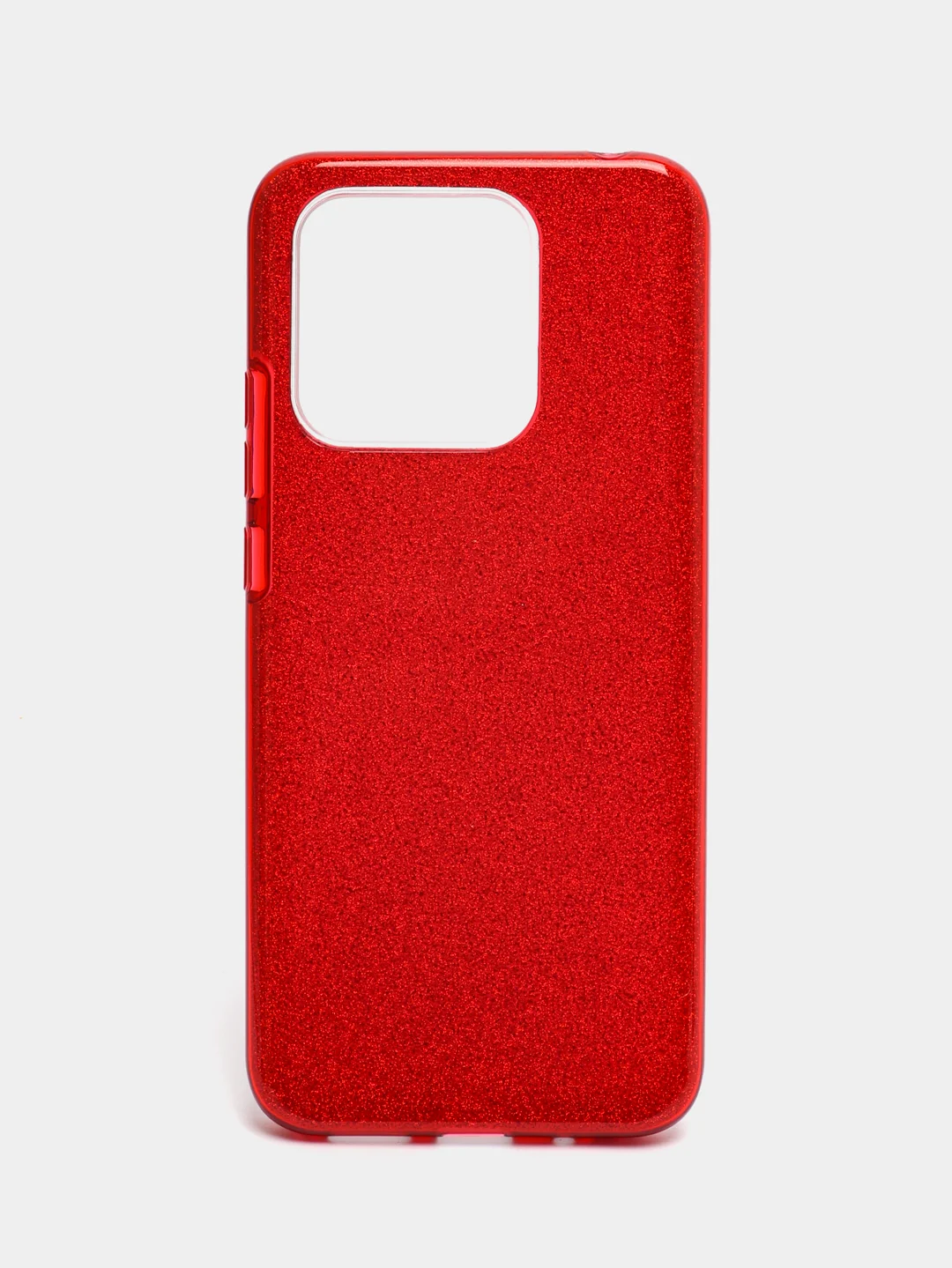 Красный чехол блестящий Xiaomi Redmi 10C и POCO C40, накладка c блёстками