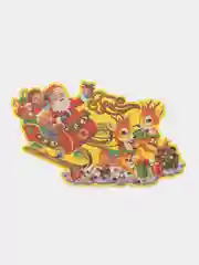 Бордовый украшения на новый год / Плакат, звезда, бусы, мишура