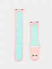 Конфетный ремешок для Apple Watch 3,4,5 поколения 38/40 мм. двухцветный, силиконовый