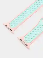 Конфетный ремешок для Apple Watch 3,4,5 поколения 38/40 мм. двухцветный, силиконовый