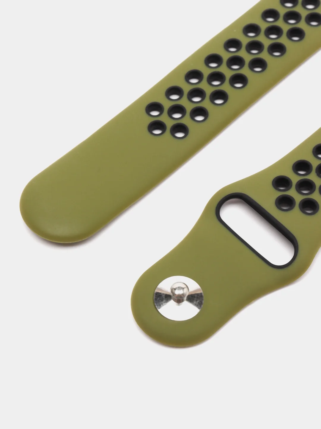 Хаки ремешок для Apple Watch 3,4,5 поколения 38/40 мм. двухцветный, силиконовый
