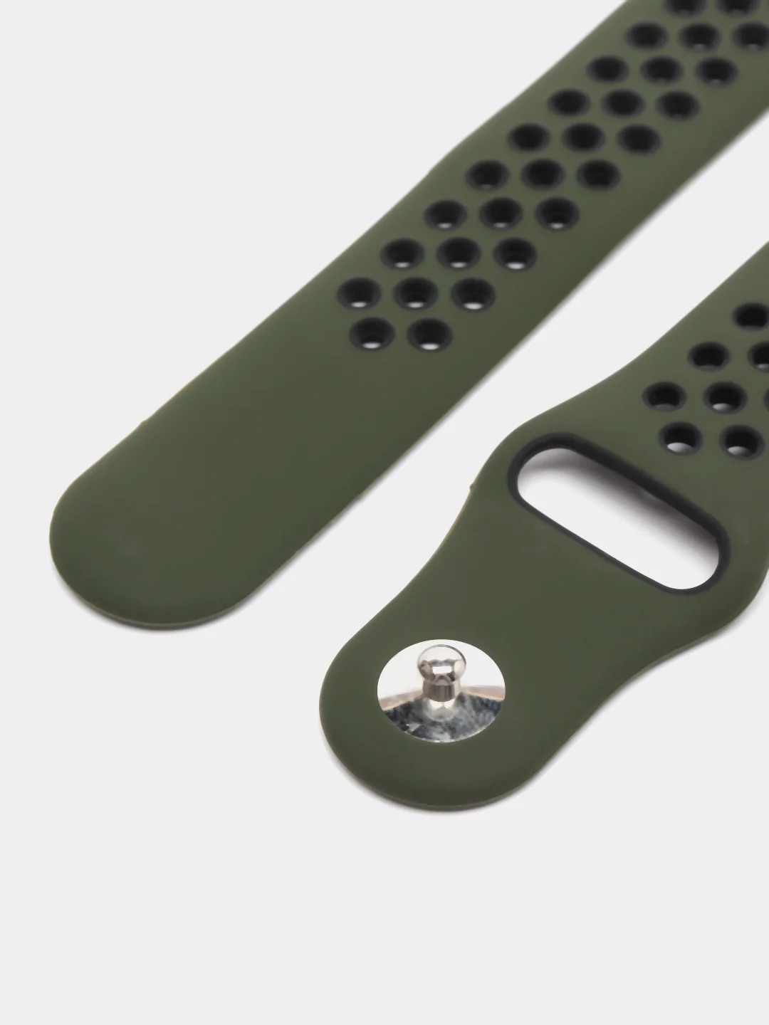 Зеленый ремешок для Apple Watch 3,4,5 поколения 38/40 мм. двухцветный, силиконовый
