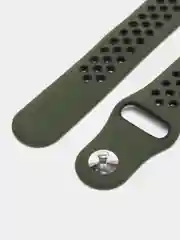 Зеленый ремешок для Apple Watch 3,4,5 поколения 38/40 мм. двухцветный, силиконовый