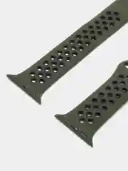 Зеленый ремешок для Apple Watch 3,4,5 поколения 38/40 мм. двухцветный, силиконовый