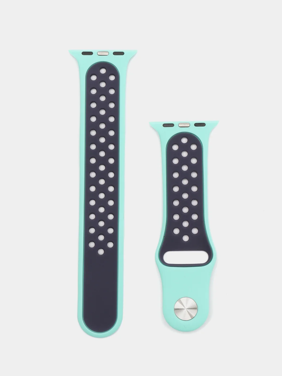 Мятный ремешок для Apple Watch 3,4,5 поколения 38/40 мм. двухцветный, силиконовый