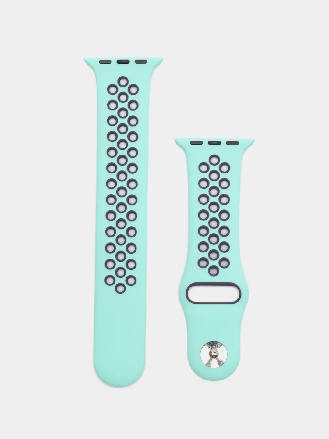 Мятный ремешок для Apple Watch 3,4,5 поколения 38/40 мм. двухцветный, силиконовый