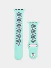 Мятный ремешок для Apple Watch 3,4,5 поколения 38/40 мм. двухцветный, силиконовый
