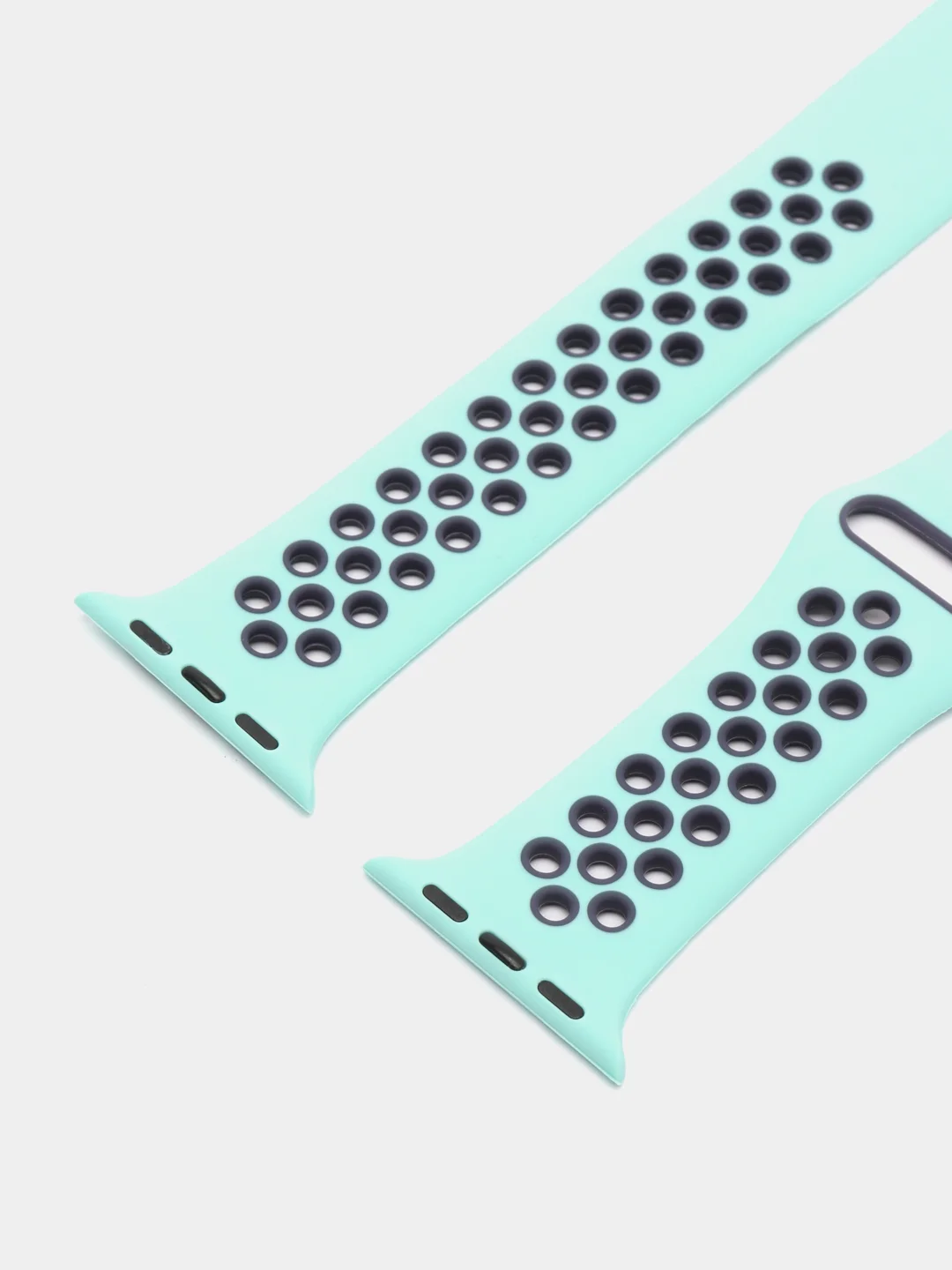Мятный ремешок для Apple Watch 3,4,5 поколения 38/40 мм. двухцветный, силиконовый