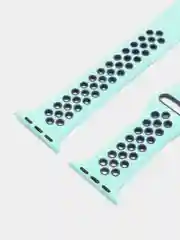 Мятный ремешок для Apple Watch 3,4,5 поколения 38/40 мм. двухцветный, силиконовый