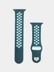 Оливковый ремешок для Apple Watch 3,4,5 поколения 38/40 мм. двухцветный, силиконовый