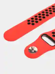 Красный ремешок для Apple Watch 3,4,5 поколения 38/40 мм. двухцветный, силиконовый