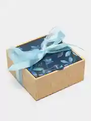 Синий подарочная коробка с лентой