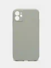Серый чехол iPhone 11 силиконовый с защитой камеры противоударный ( Айфон 11 )