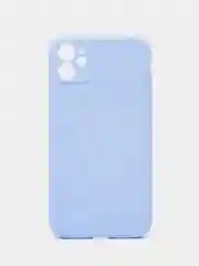 Голубой чехол iPhone 11 силиконовый с защитой камеры противоударный ( Айфон 11 )
