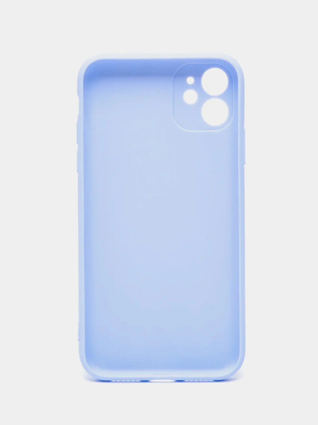 Голубой чехол iPhone 11 силиконовый с защитой камеры противоударный ( Айфон 11 )