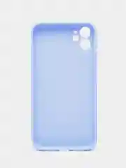 Голубой чехол iPhone 11 силиконовый с защитой камеры противоударный ( Айфон 11 )