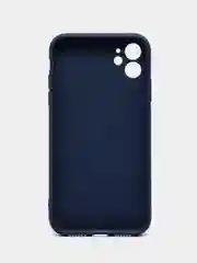 Темно-синий чехол iPhone 11 силиконовый с защитой камеры противоударный ( Айфон 11 )