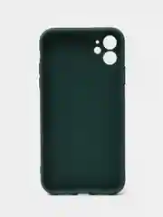 Зеленый чехол iPhone 11 силиконовый с защитой камеры противоударный ( Айфон 11 )