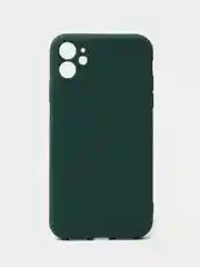 Зеленый чехол iPhone 11 силиконовый с защитой камеры противоударный ( Айфон 11 )