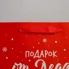 Пакет ламинированный вертикальный "Подарок от Деда Мороза", ML 23х27х11,5 см