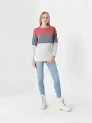 Розовый свитшот в полоску LaFemme