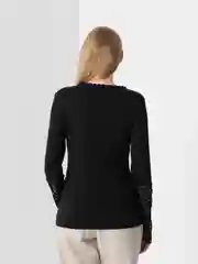 Черный базовый женский джемпер LaFemme
