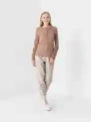 Светло-коричневый базовый женский джемпер LaFemme