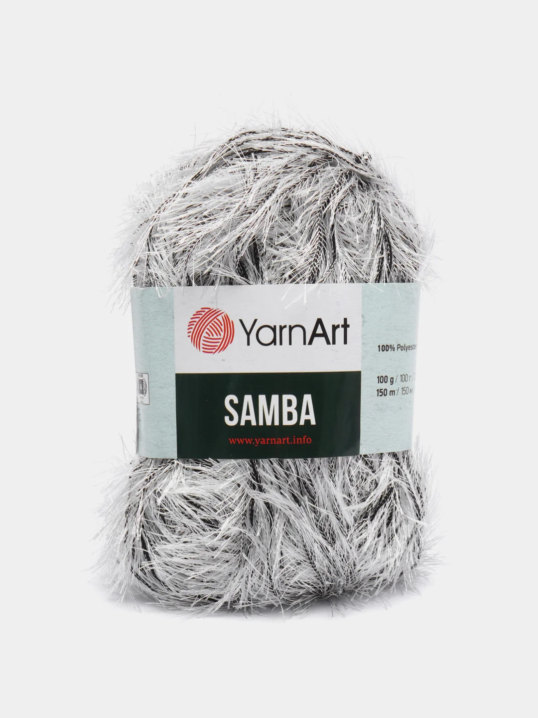 Серый металлик пряжа Травка Ярн Арт Samba YarnArt, 100г ,150м, полиэстер