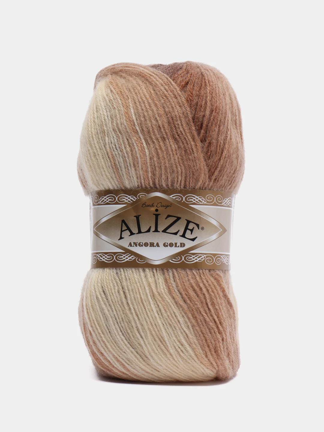 Светло-коричневый пряжа Ангора Голд Батик Angora Gold Batik Alize 20% Шерсть 80% Акрил 100г 550м