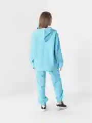 Голубой костюм женский, спортивный, вельветовый