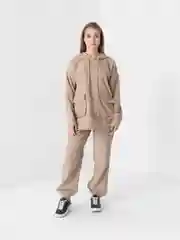 Бежевый костюм женский, спортивный, вельветовый