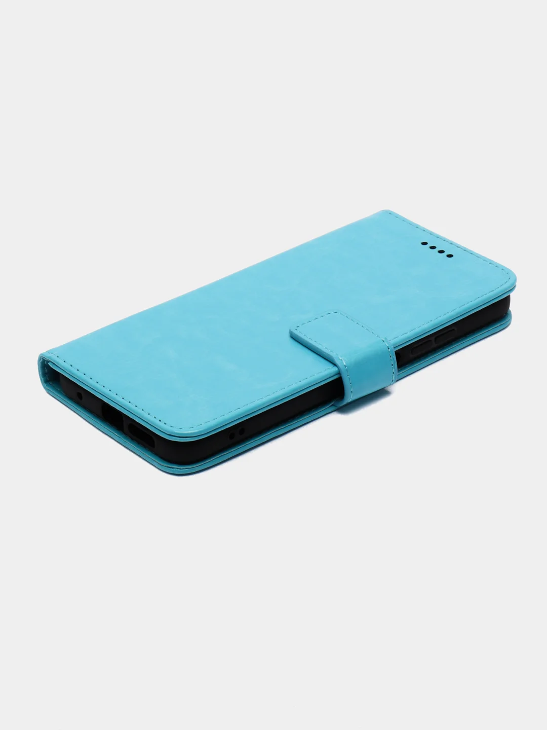 Голубой кожаный PU чехол-книжка Xiaomi Redmi Note 11 / Redmi Note 11S