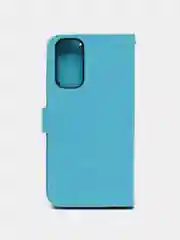 Голубой кожаный PU чехол-книжка Xiaomi Redmi Note 11 / Redmi Note 11S