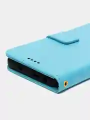 Голубой кожаный PU чехол-книжка Xiaomi Redmi Note 11 / Redmi Note 11S